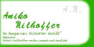 aniko milhoffer business card